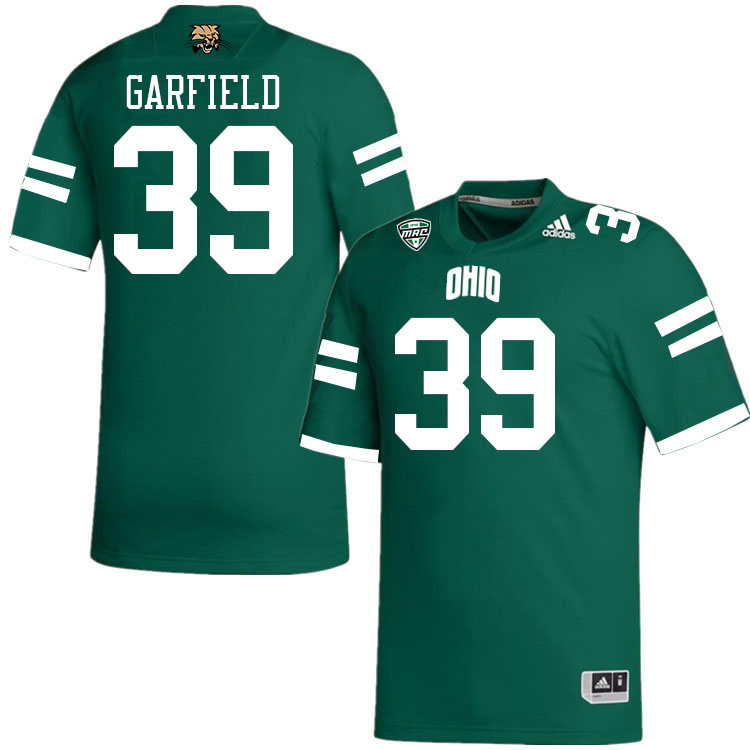 Ohio Bobcats #39 Colby Garfield College Football Jerseys Stitched-Green